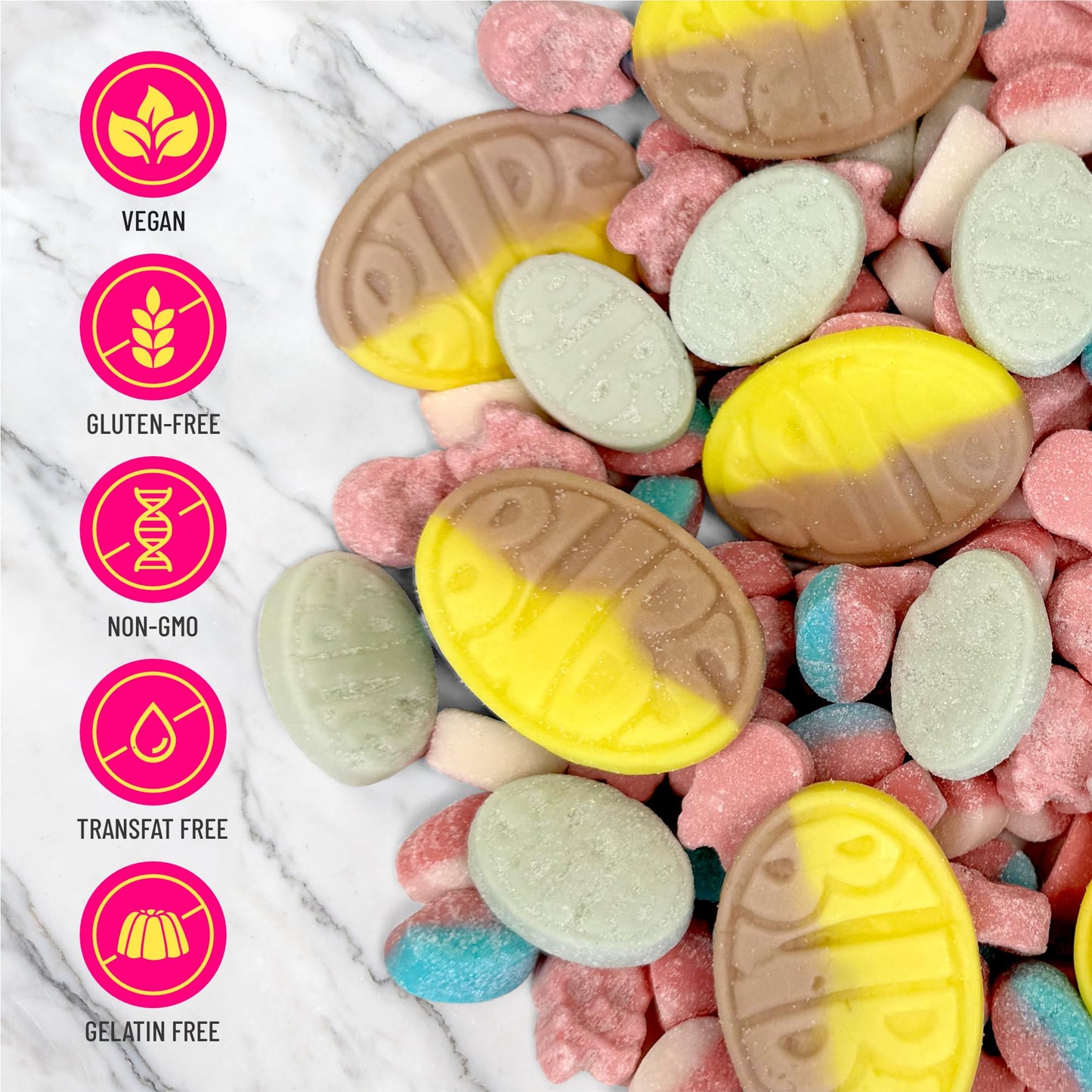 Scandylicious Swedish Candy Mix - Vegan Sour & Sweet Sampler, 1 LB, Gelatin-Free