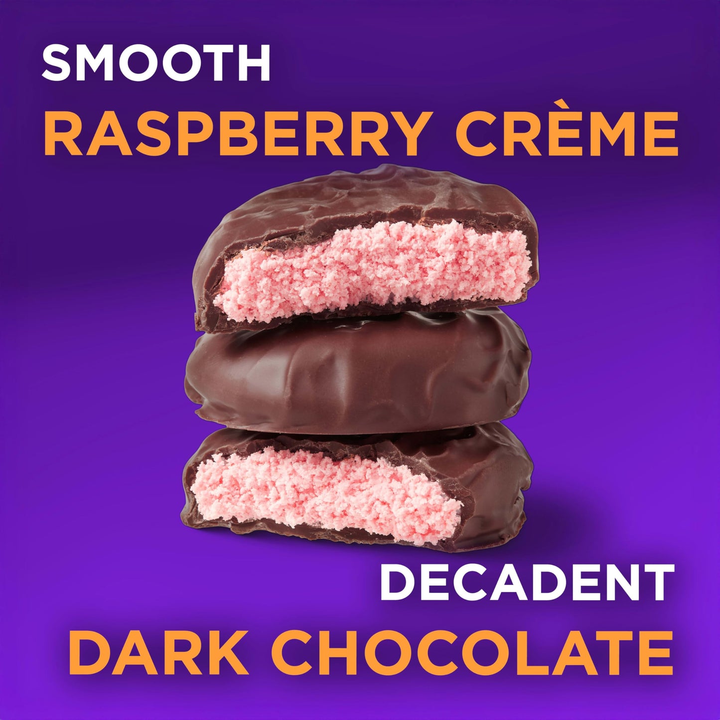 RUSSELL STOVER Halloween Dark Chocolate Raspberry Crme Pumpkin, 1.3 oz. (Pack of 18) - Bulk Halloween Candy