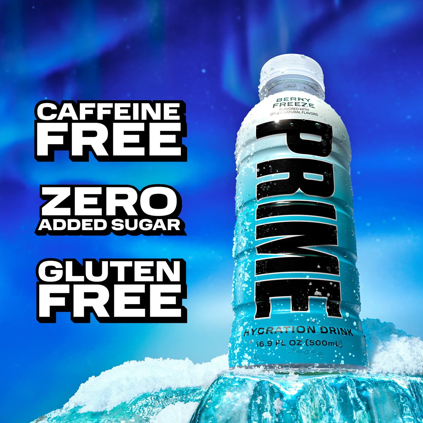 PRIME HYDRATION Sports Drinks, Electrolyte Enhanced, 250mg BCAAs, 16.9 Fl Oz, Pack of 12