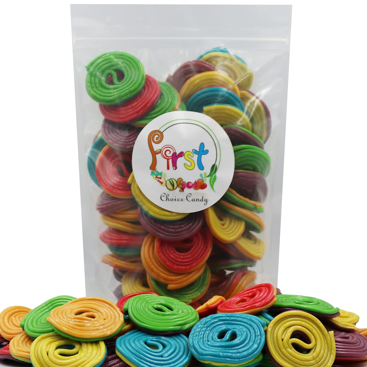 Firstchoicecandy Licorice Wheels Candy (Two Faced Rainbow 5 Pound)