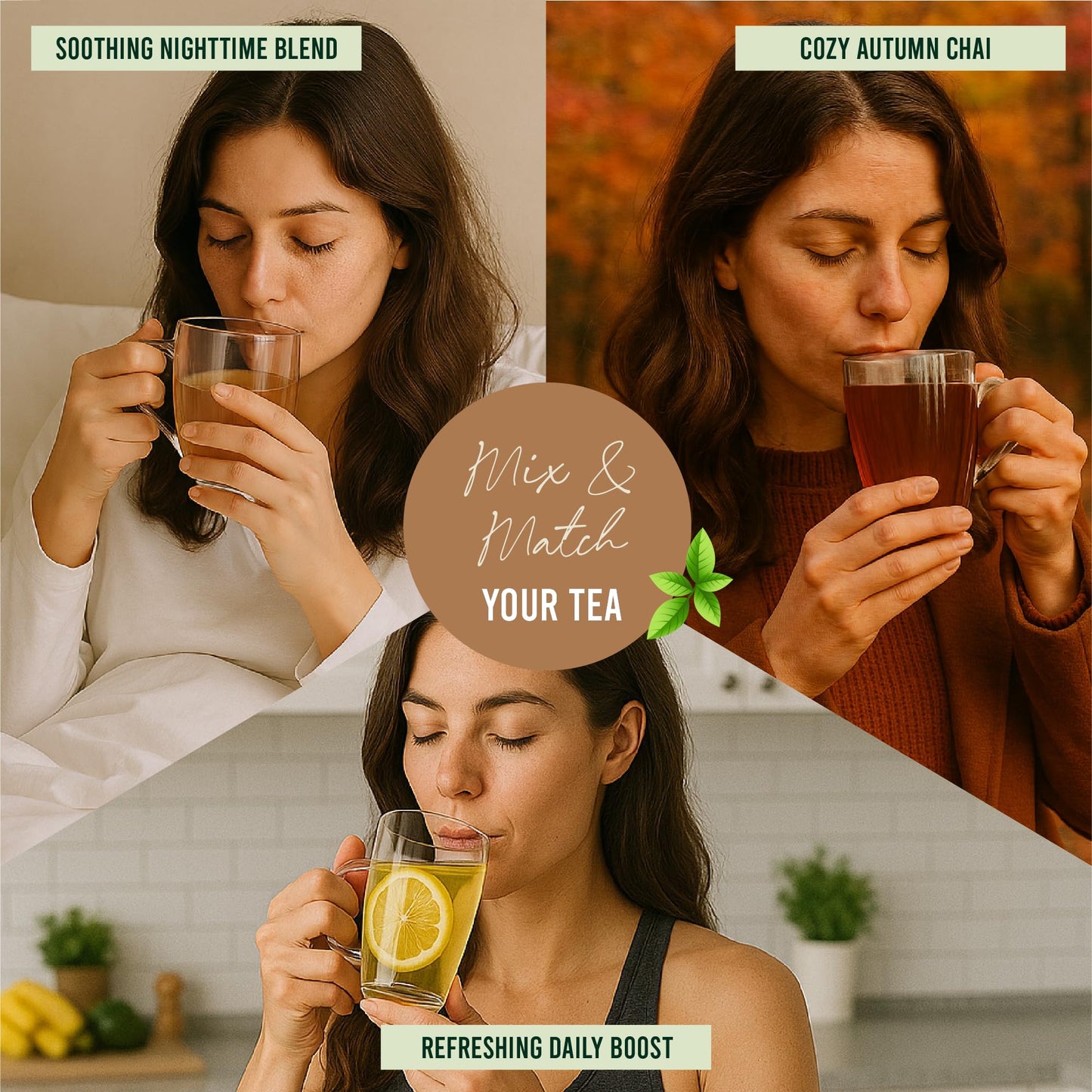 Loose Leaf Tea Sampler Gift Set Box – 8 Unique Flavors With Stainless Steel Infuser | Vanilla Chai, Jasmine, Lemon Honey & More | Tea Gift Set For Women And Men - Set Of 9
