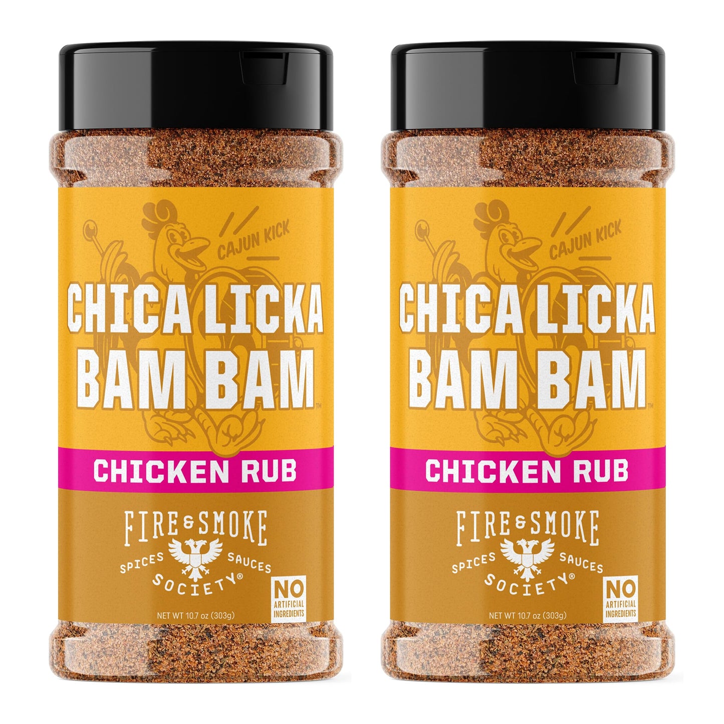 Fire & Smoke Society Chicken Seasoning, BBQ Rub for Grilling & Smoking, 12.5 oz (2-Pack)