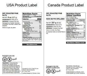 Food to Live Dry Roasted Pine Nuts, Vegan, Kosher, 8 Ounces, Naturally Tasty and Crunchy