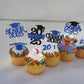 Gyufise 24Pcs 2025 Graduation Cupcake Toppers Glitter Class Of 2025 Cupcake Picks Senior 2025 Cupcake Decorations For Senior 202