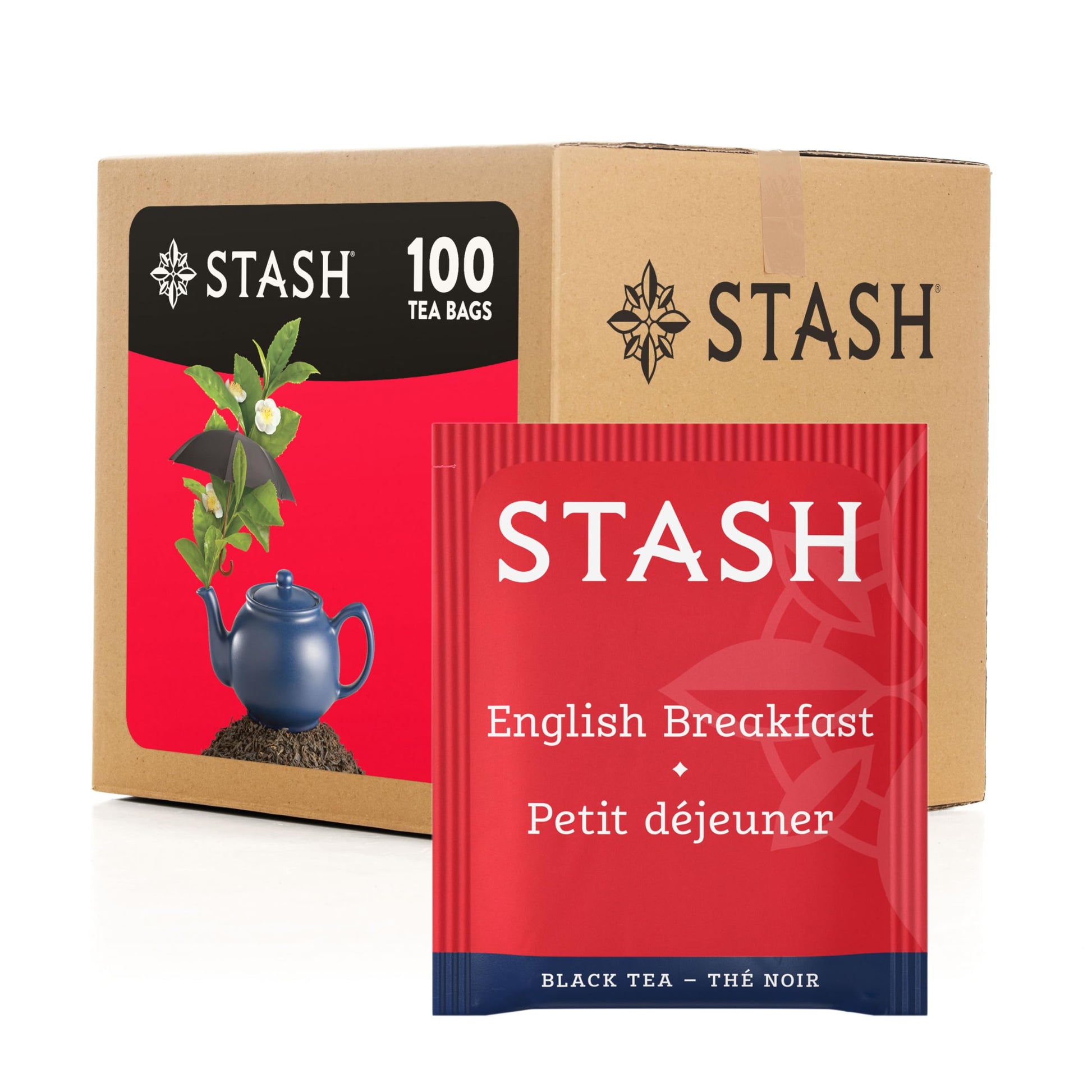 Stash Tea English Breakfast Black Tea, Box of 100 Tea Bags