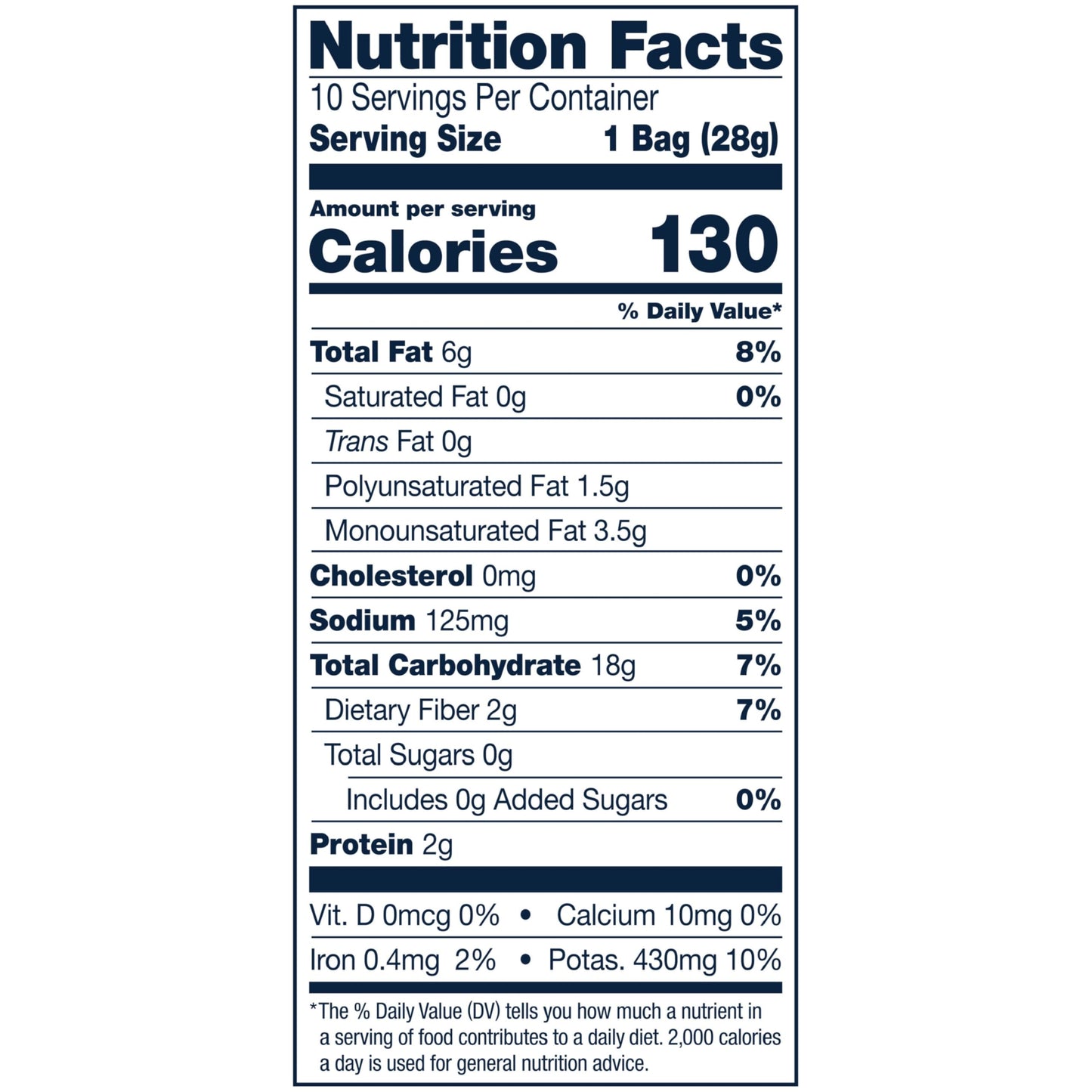 Cape Cod Potato Chips, Less Fat Original Kettle Chips, 1 Oz Snack Bags, 10 Ct