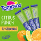Tampico Singles To Go Drink Mix Packets,Citrus Punch, Zero Sugar, Low Calorie, 100% Dv Of Vitamin C Per Serving, Convenient, On-