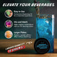 MONÉGASQUE Edible Glitter for Cocktails, Skyline Blue, 10g - Blue Glitter for Drinks and Cakes