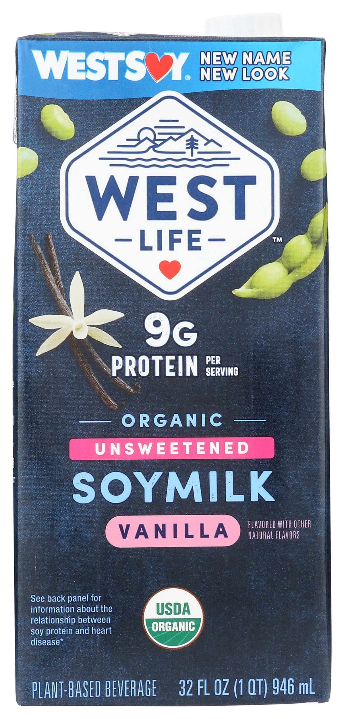 Westsoy, Soy Milk Vanilla Unsweetened Organic, 32 Fl Oz