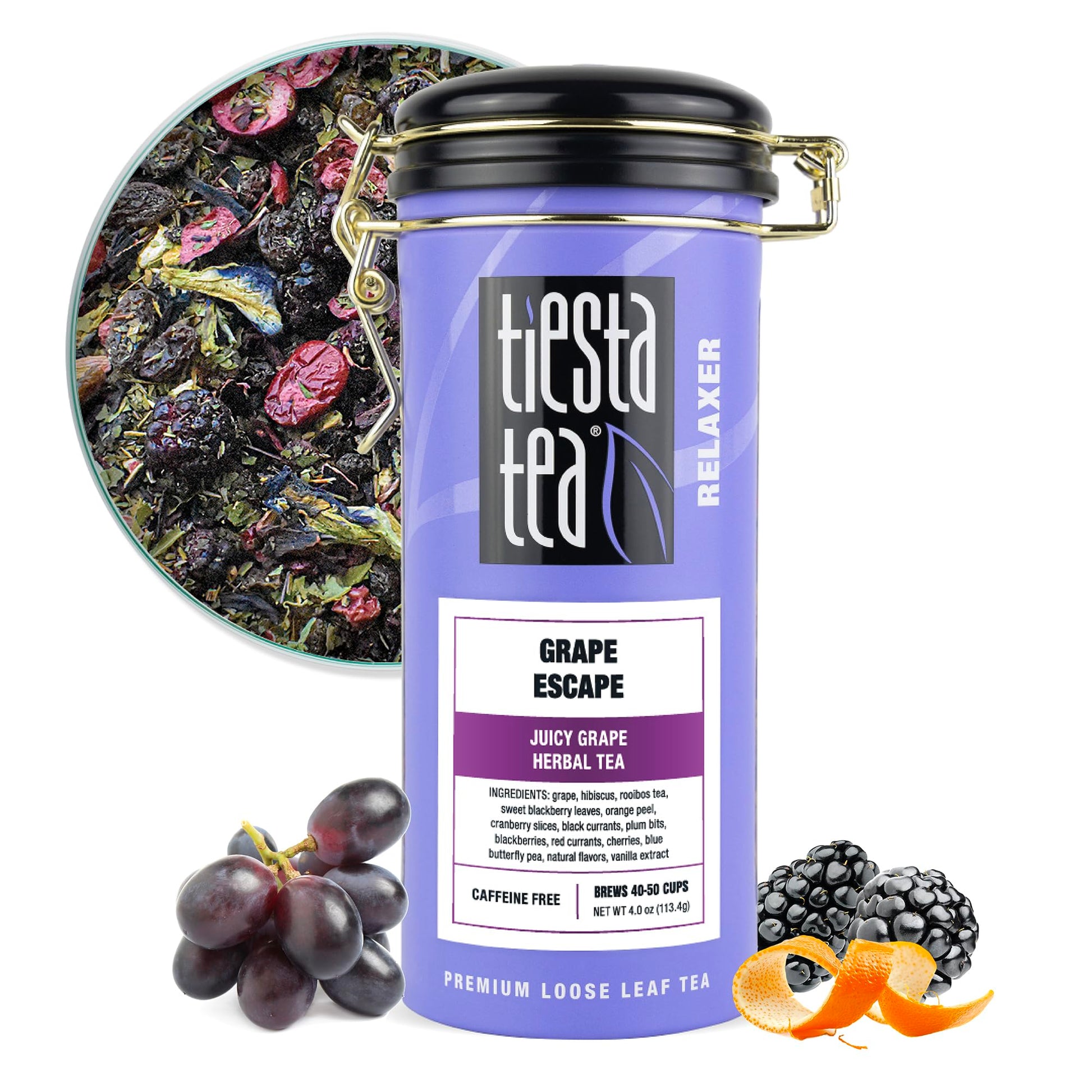 Tiesta Tea - Grape Escape - Juicy Grape Herbal Tea - Loose Leaf Tea Blend - Non Caffeinated Fruit Tea - Make Hot Or Iced Tea Up 