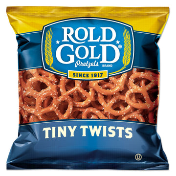 4COU Rold Gold 32430 Tiny Twists Pretzels, 1 oz Bag, 88/Carton (32430 - CT)