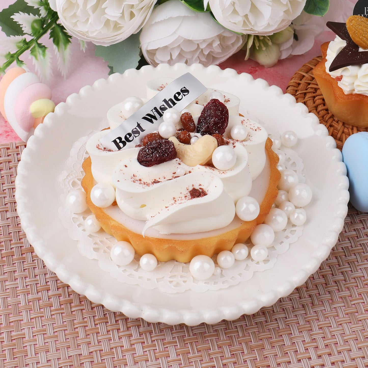White Pearl Sprinkles for Cake Decorating  4 Sizes Sugar 130g/4.6oz  Cupcake  Ice Cream  Donuts  Macaron Toppings Supplies (2mm  4mm  7mm  1cm)