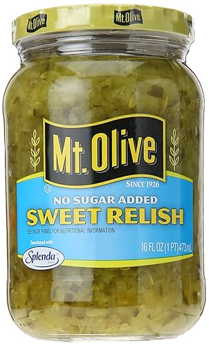 Mt. Olive No Added Sugar Sweet Relish, 16 Oz