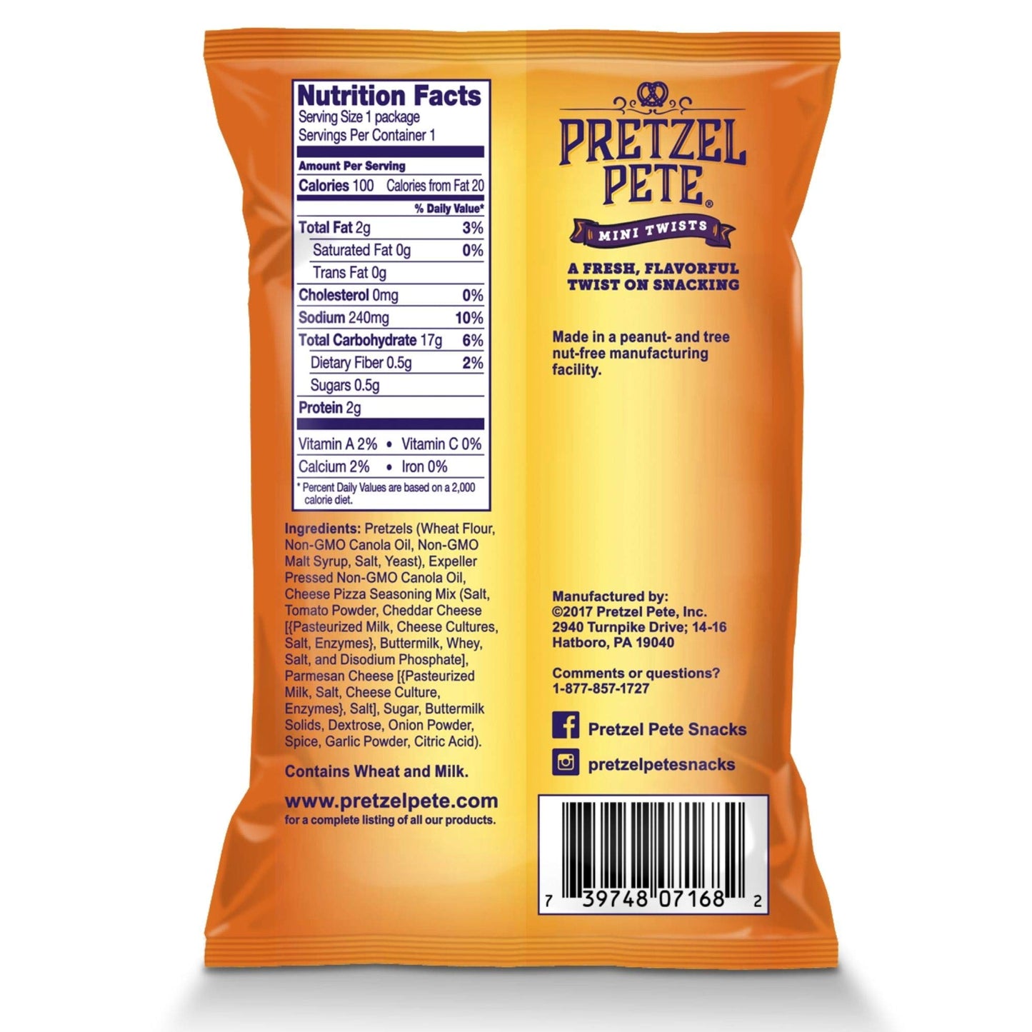 Pretzel Pete Salted Caramel & Cheese Pizza Seasoned Mini Twist Pretzels, 100 Calories, Sampler Pack, Non-GMO, Small Batch, Bold