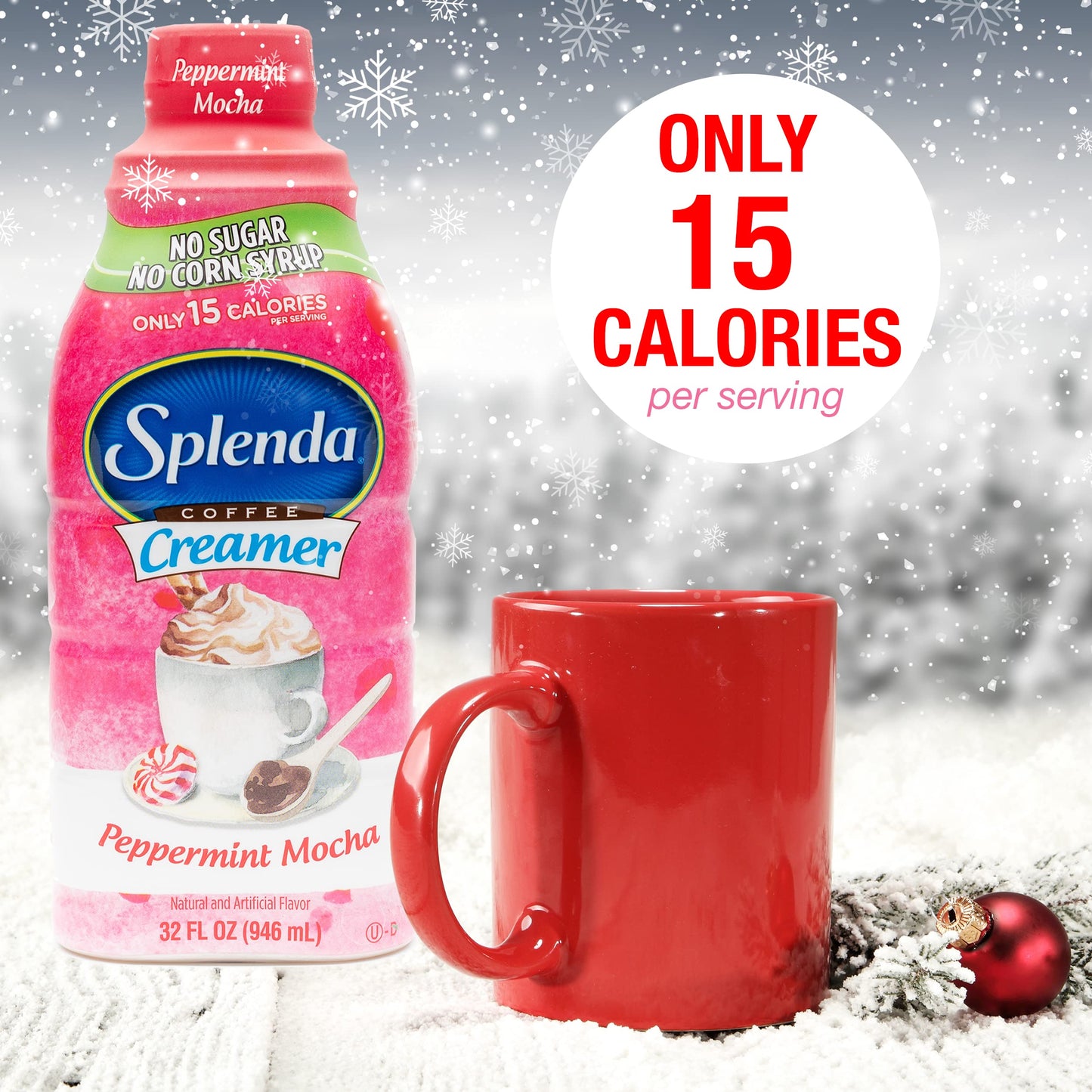 SPLENDA Sugar Free Coffee Creamer  32 Fl Oz. Peppermint Mocha.