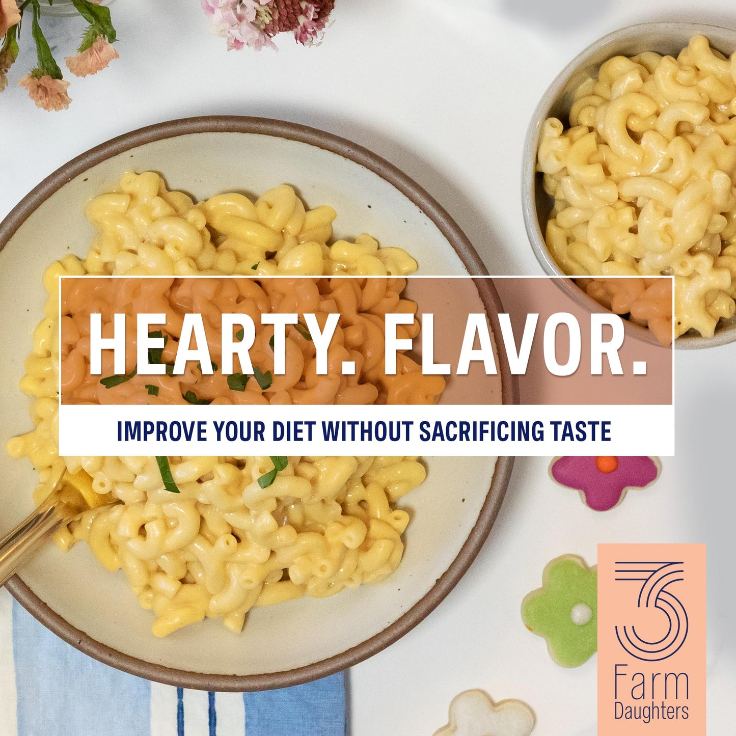 Three Farm Daughters High Fiber Elbow Macaroni Pasta Pack, Low Gi, Non Gmo Elbow Pasta Noodles, Low Net Carb, Made In The Usa, 1