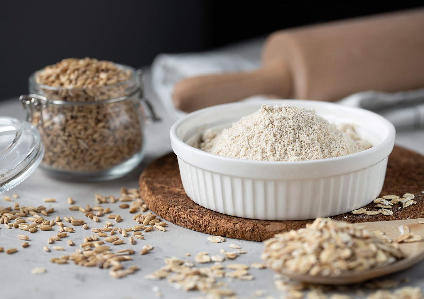 Food to Live Organic Oat Flour, 2 Pounds - Non-GMO, Fine, Stone Ground from Whole Grain Oat Berries, Kosher, Vegan, Bulk, Great