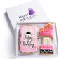 Happy Birthday Gift Basket Custom Sugar Cookies - Happy Birthday Cookies In Gift Box, Hand Decorated Kosher Treats For Women, He