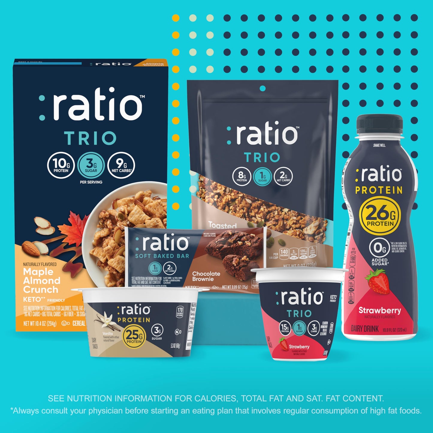 Ratio Yogurt Protein Cultured Dairy Snack, Vanilla, 25g Protein, 5.3 OZ