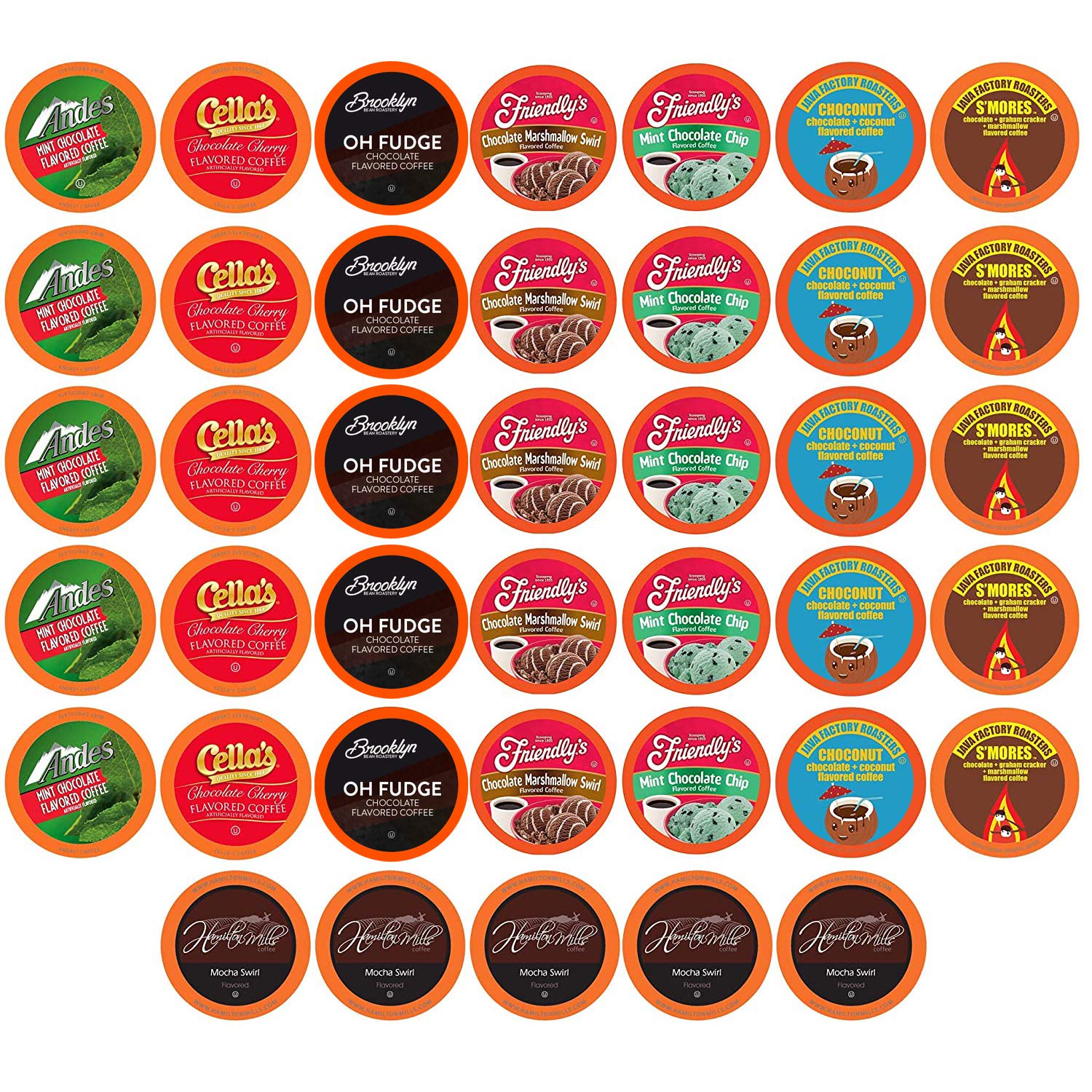 Two Rivers Coffee Chocolate Lovers Pods, Single Serve Cups, 40 Count, Compatible with K Cup Brewers