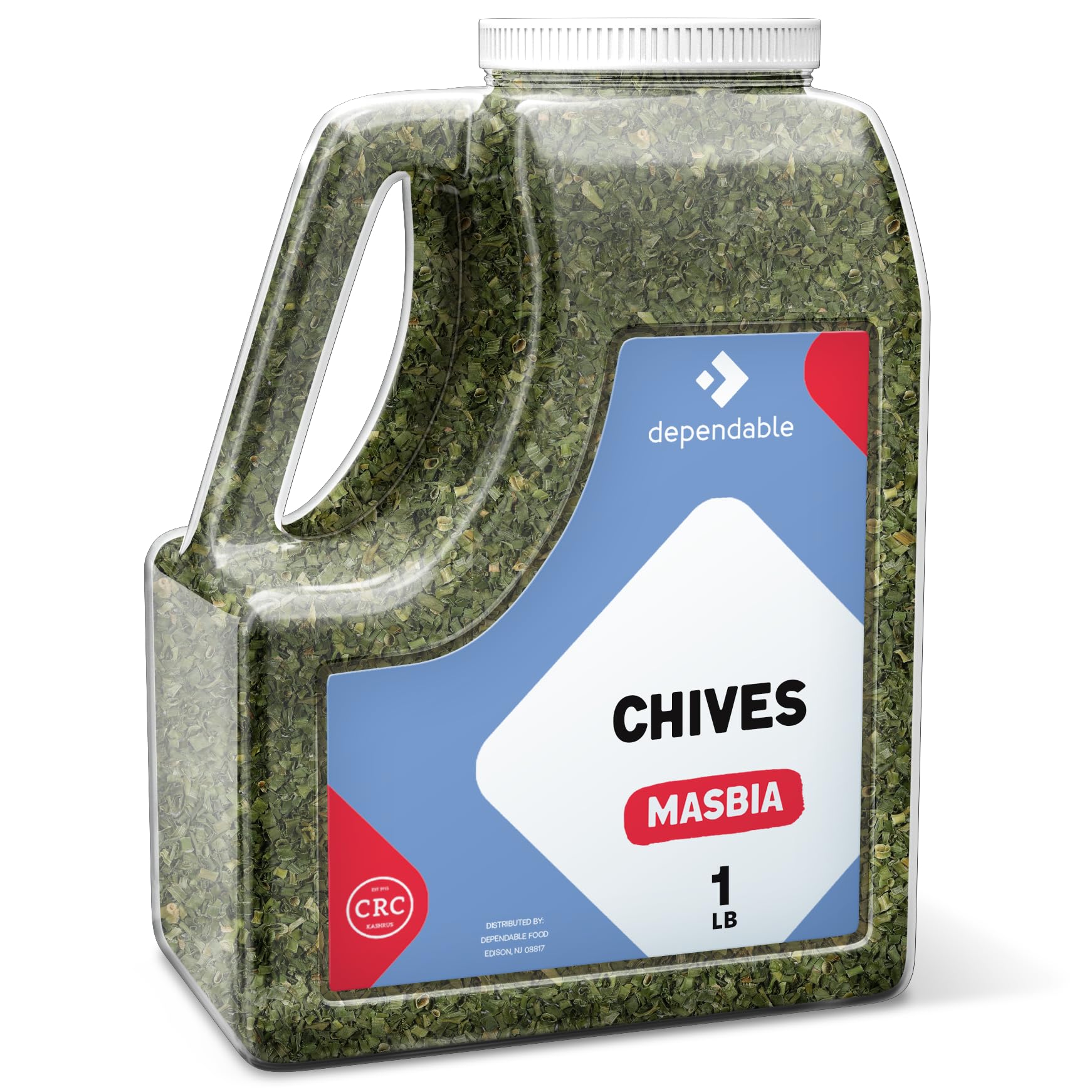 Dependable Foods Chives Spice - 1 Lb. Bulk Jar - Non-GMO, Kosher, Salt-Free, Allergen-Free| Aromantic Herb Infusion