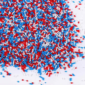 Patriotic Jimmy Sprinkles For Cake Decorating, Red White And Blue Sprinkles, 4Th Of July For Cake, Cupcakes, Cookies, Macaron, A