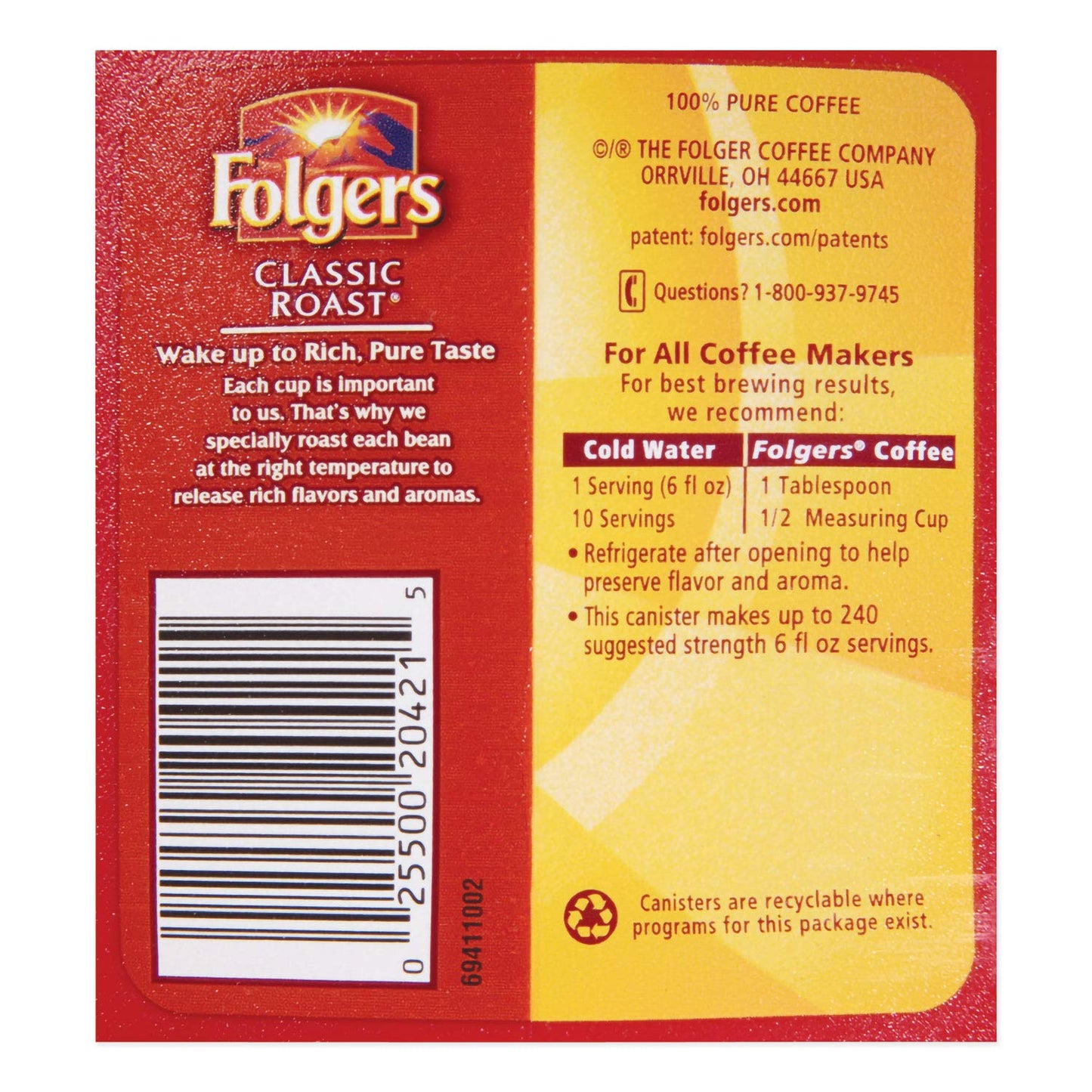 Folgers Fol20421Ct - Coffee Classic Roast