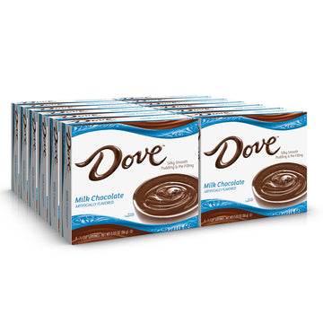 Dove Pudding Mix, 3.34 Oz. Box (12 Pack), Milk Chocolate  Rich Indulgent Pudding Mix And Pie Filling, 4 Servings Per Box, Made W