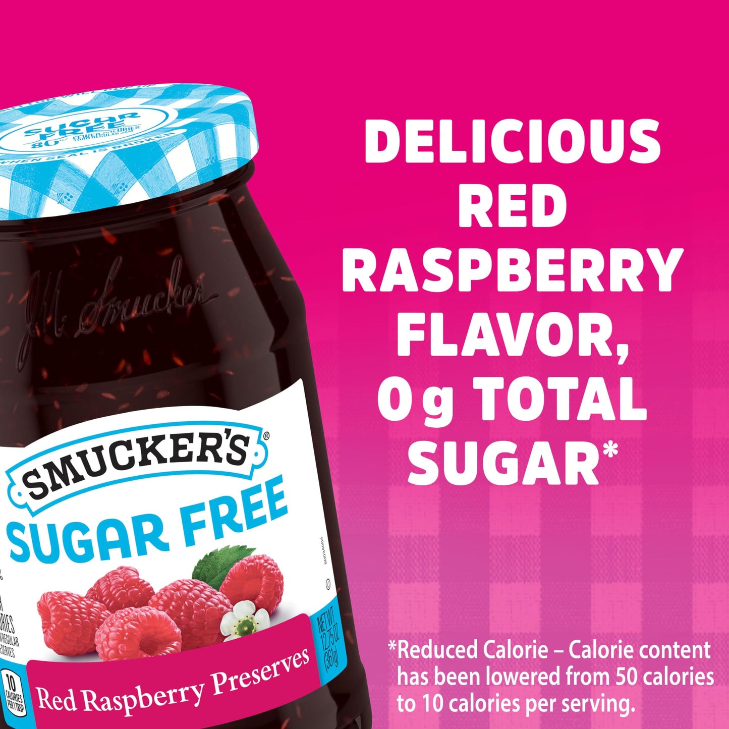 Smuckers Sugar Free Red Raspberry Preserves, 12.75 Ounces
