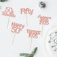 Gyufise 30Pcs Rose Gold Vintage 1973 Cupcake Toppers Glitter Awesome 1973 Fifty 50 Fabulous Cheers to 50 Years Birthday Cupcake