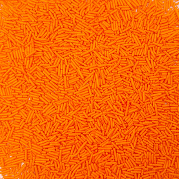 Sentovac Edible Orange Jimmies Sprinkles for Cake Decorating | Cupcake and Ice Cream Toppers Cake Decorations | Soft Jimmies Spr