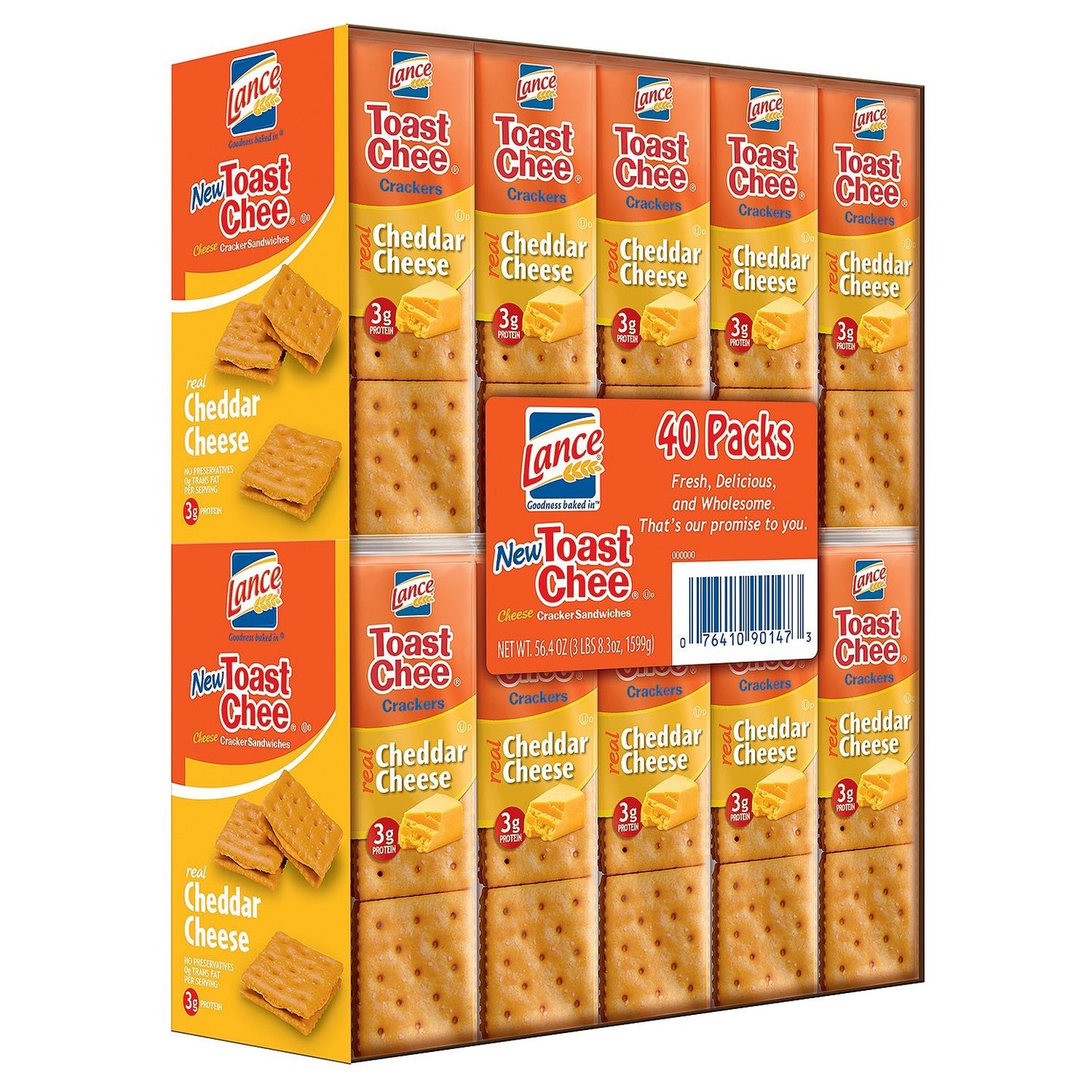 Lance Toastchee Cheddar Cheese (1.41 Ounce ., 40 ct.) Net Wt 56.4 Ounce,, ()