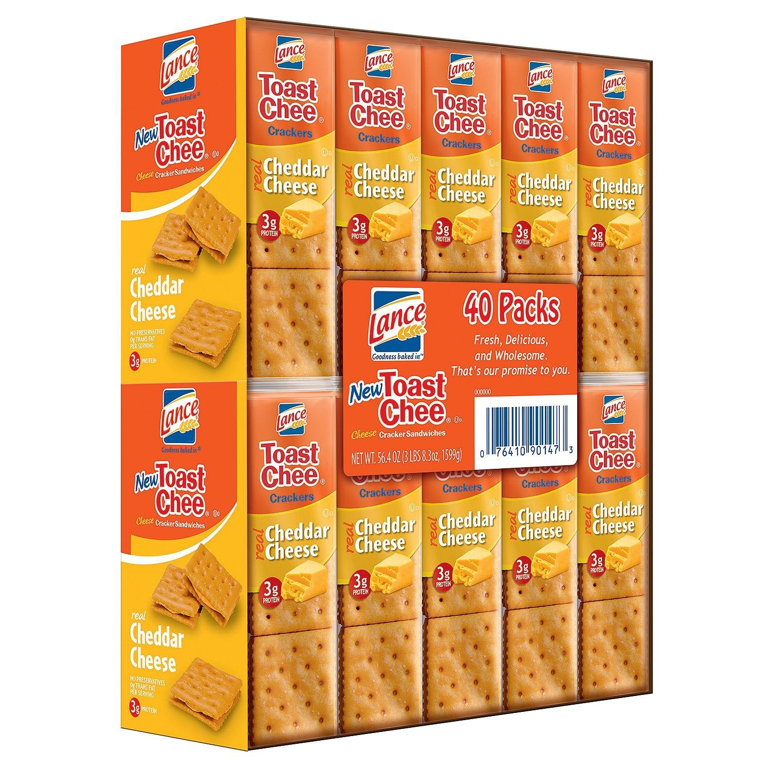 Lance Toastchee Cheddar Cheese (1.41 Ounce ., 40 ct.) Net Wt 56.4 Ounce,, ()