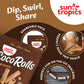 Sun Tropics Cocorolls Espresso, Gluten Free, Dairy Free, Snack-Crisp Rolled Wafer Made With Pure Coconut Cream, 6 Count
