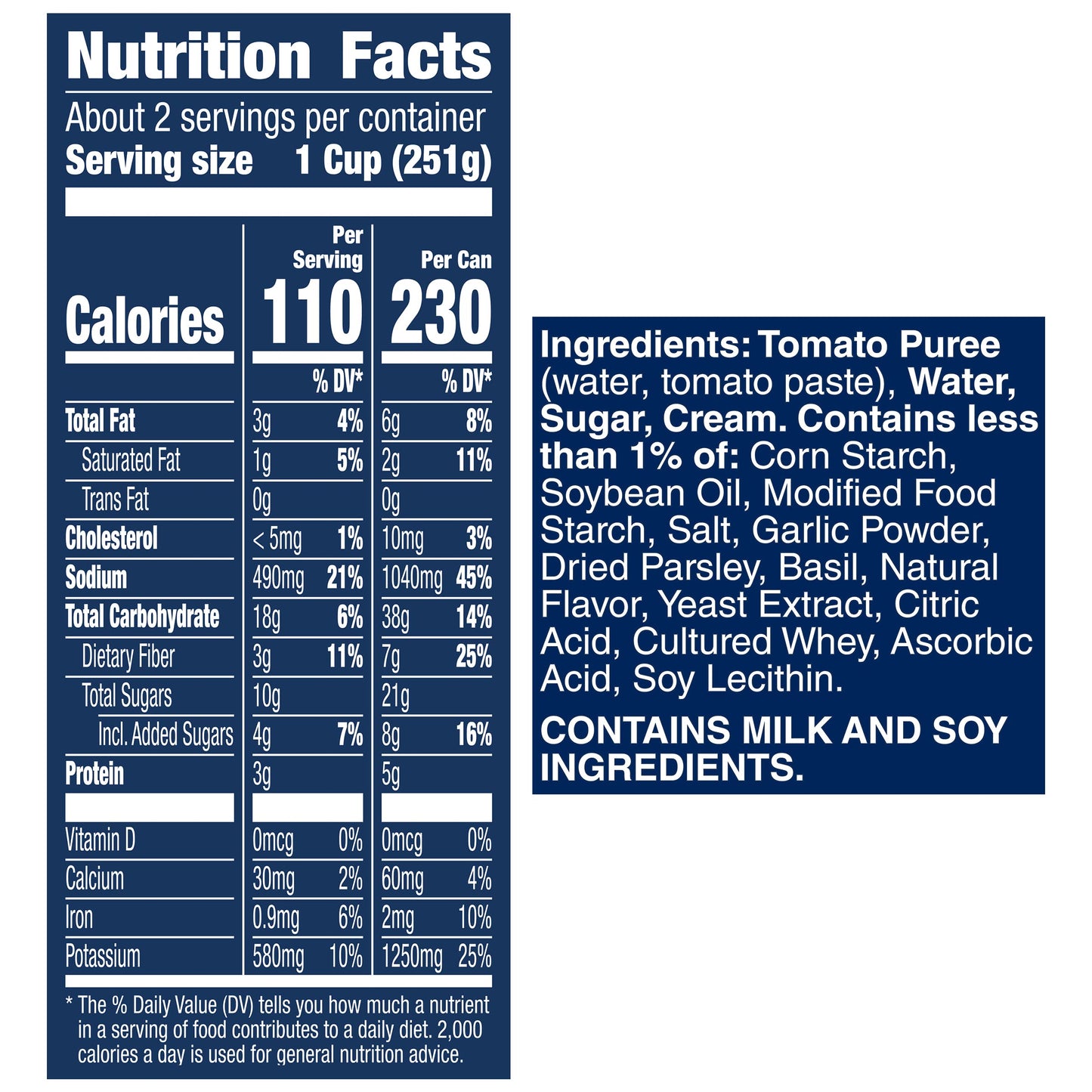 Progresso Reduced Sodium, Creamy Tomato with Basil Soup, Gluten Free, 19 oz