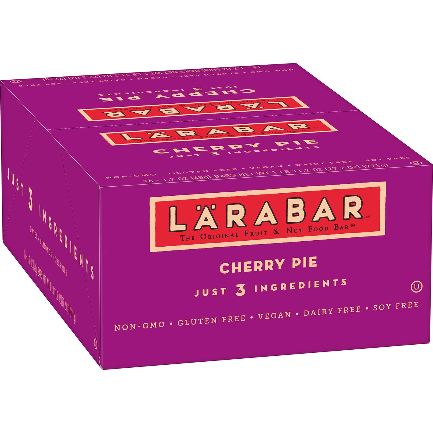 Larabar Cherry Pie (16 Ct) and Larabar Blueberry Muffin (16 Ct) Gluten Free Vegan Fruit & Nut Bars