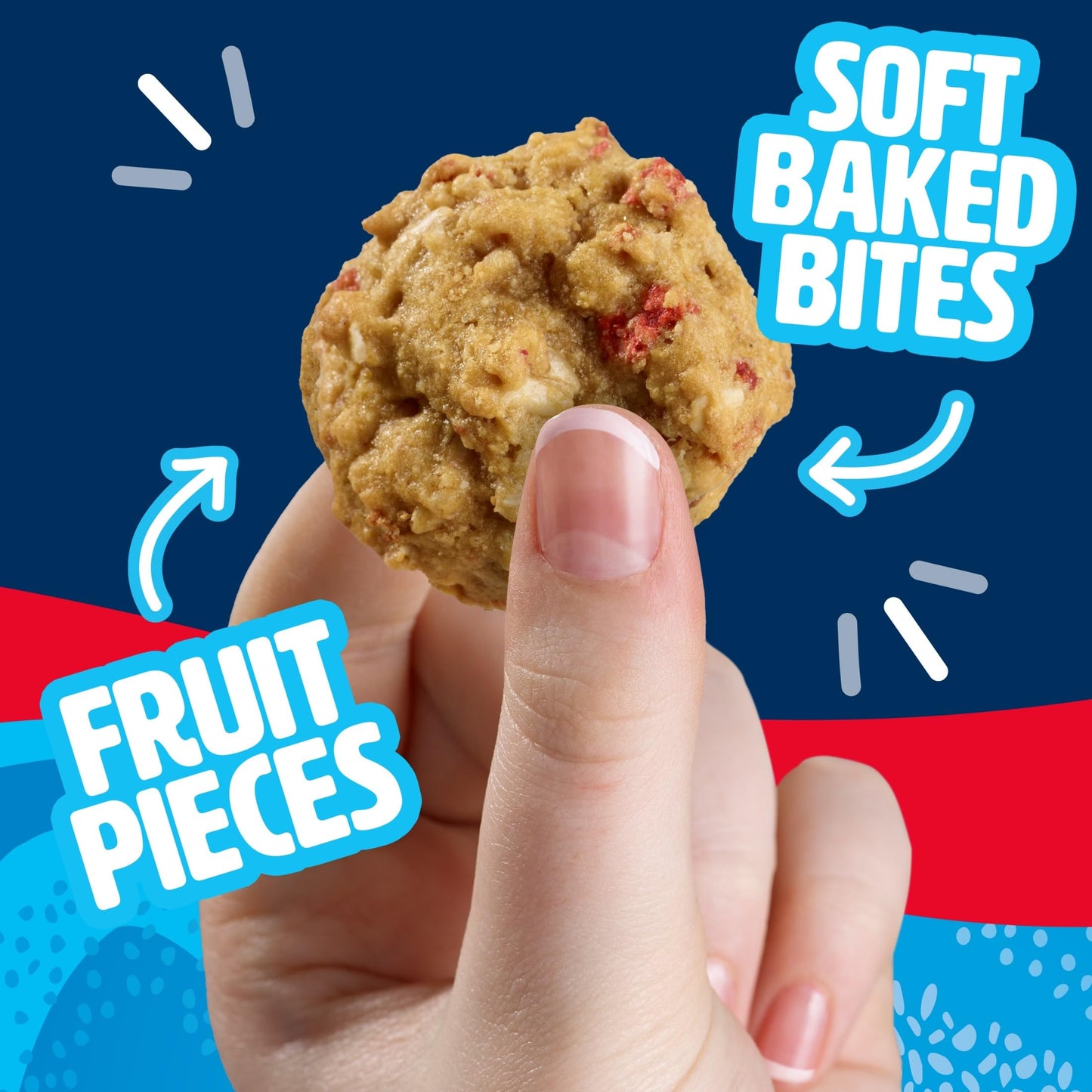 Nutri-Grain Power-Fulls Soft Baked Oat Bites, Protein Snacks, Whole Grain, Strawberry (5 Boxes, 20 Pouches)
