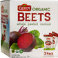 Organic Red Beets, Whole, Peeled & Cooked, 3 Pack 17.6 Oz (3.3 Lbs) Salad Ready