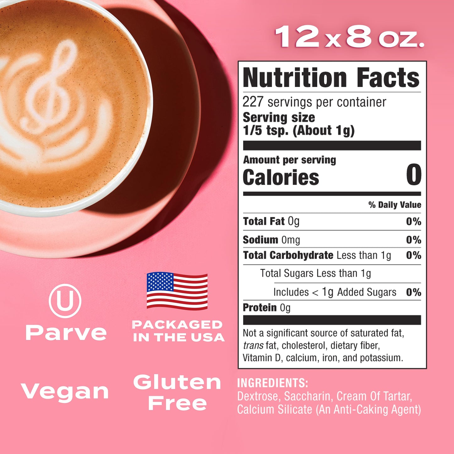 Sweet'N Low Zero Calorie Bulk Sweetener, 8 Oz. Box, 12 Pack, Granulated Sugar Substitute For Baking, Coffee, Tea And More, Koshe