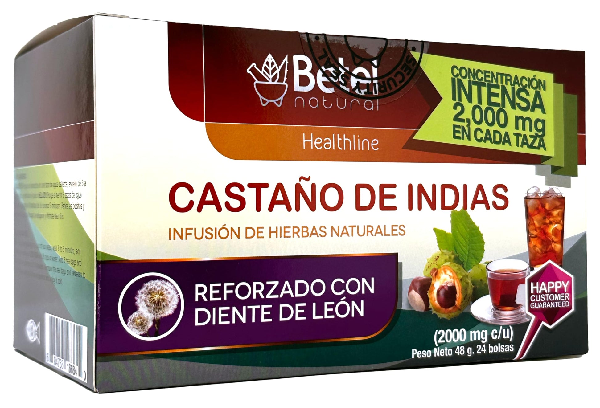Betel Natural Horse Chestnut Tea with Dandelion - 24 Tea Bags - Promotes Healthy Circulation - 1 Count