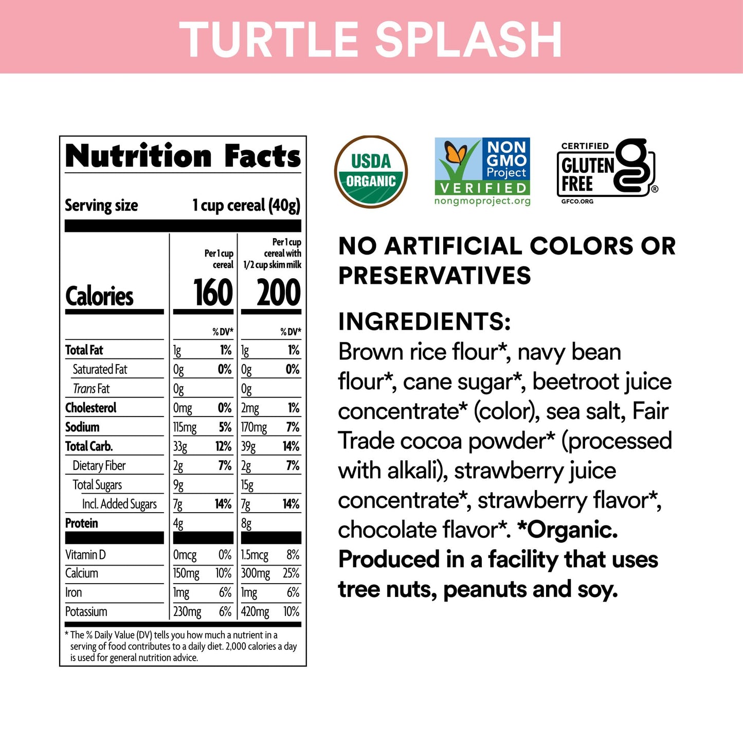 Envirokidz Turtle Splash Organic Strawberry Chocolate Cereal, 10 Ounce (Pack Of 12), Gluten Free, Non-Gmo, Envirokidz By Nature'