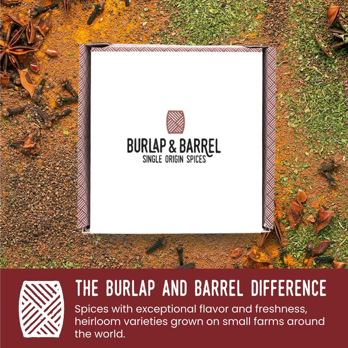 Burlap & Barrel 9-Pack Spice Gift Set – Includes Cinnamon, Garlic, Lime & More – 9 Full-Size Jars