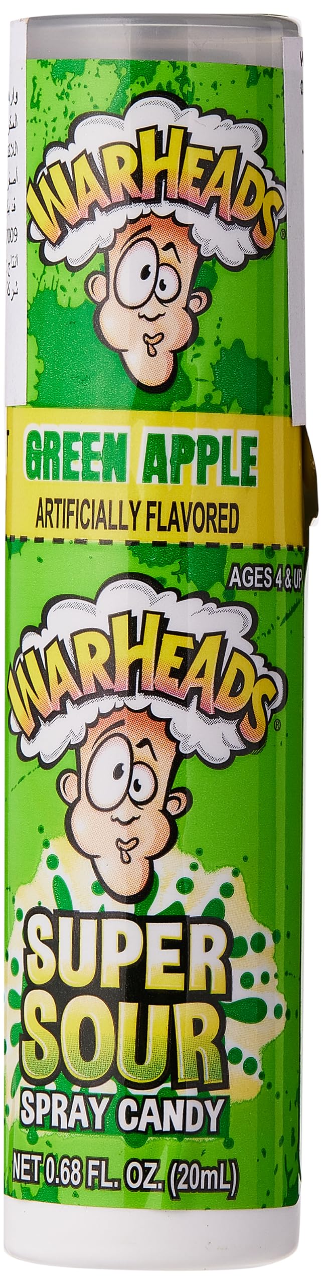 Warheads - Super Sour Candy Spray - Blue Raspberry, Green Apple And Watermelon Flavors - 0.68 Oz. Bottles - 24 Pack