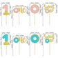 24 Pcs Donut Gender Reveal Cupcake Toppers Sweet One Donut Cupcake Picks Donut 1St Birthday Party Decorations For Donut Theme Ba