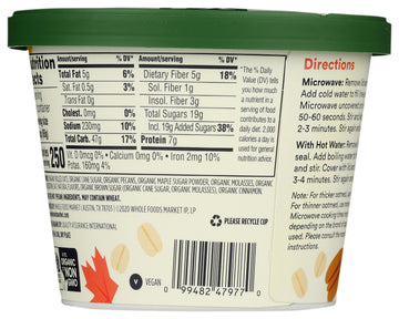 365 by Whole Foods Market, Organic Instant Oatmeal, Maple & Brown Sugar Pecan, 2.3 Ounce