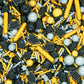 Edible School Graduation Sprinkles Decoration For Class Graduations, Hat Sprinkles For Ice Cream Cake Decorating Cupcake Confetti Cookies Donut Fancy Gold Silver Black Jimmies Quins Pearl Sprinkles