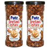 Utz Peanut Butter Pretzel Bites, 24 Oz Canister (2 Count) - Crunchy Pretzel Nuggets With Creamy Peanut Butter Center, Quick Snac