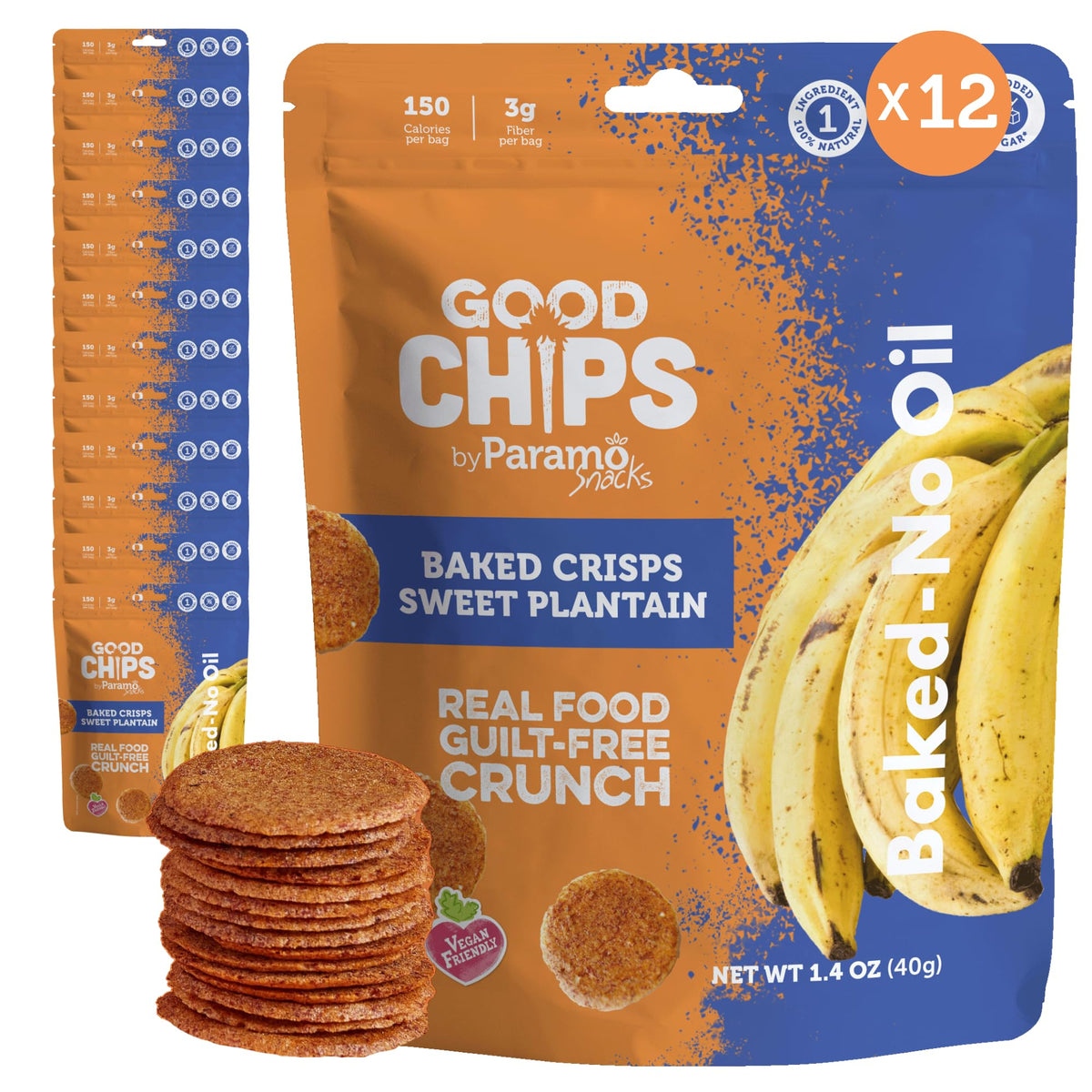 Good Chip Good Chips Baked Crunchy Sweet Plantain Chips - Crispy, Oil Free, Heal ...