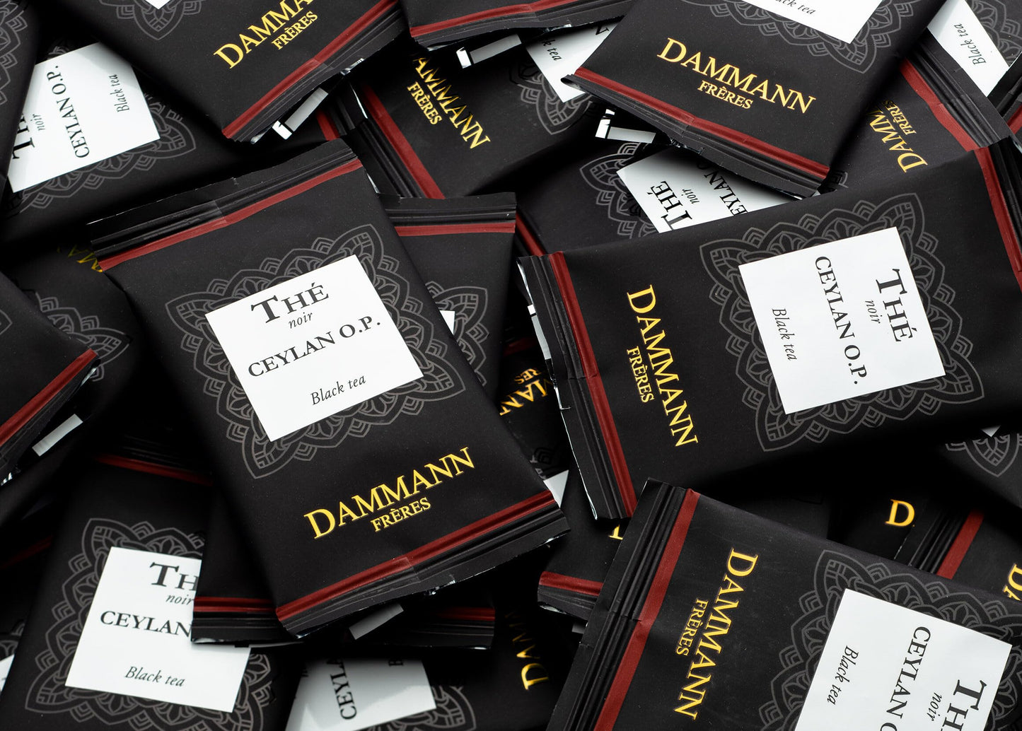 Dammann Freres Ceylan O.P. Premium Black Tea Bags, Individually Wrapped, 24 Count
