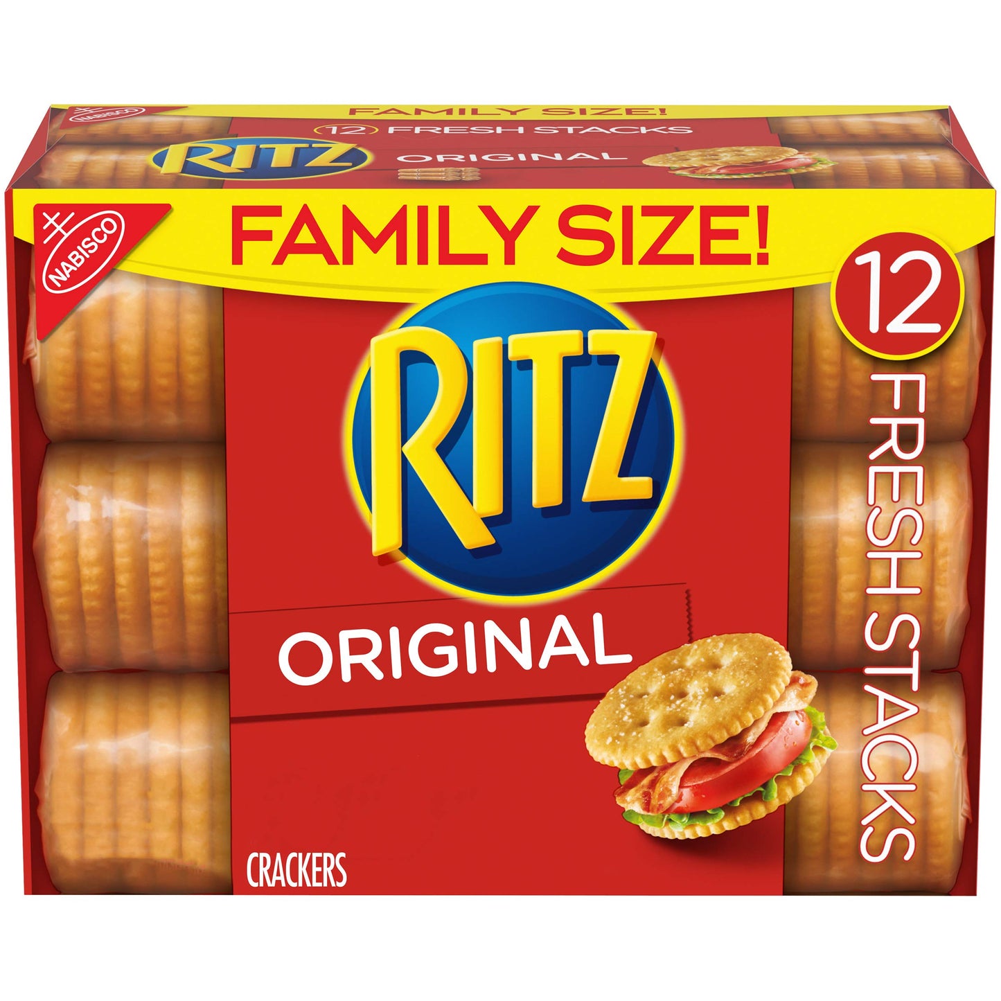 Ritz Fresh Stacks Original Crackers, Family Size, 17.8 Oz (12 Stacks)